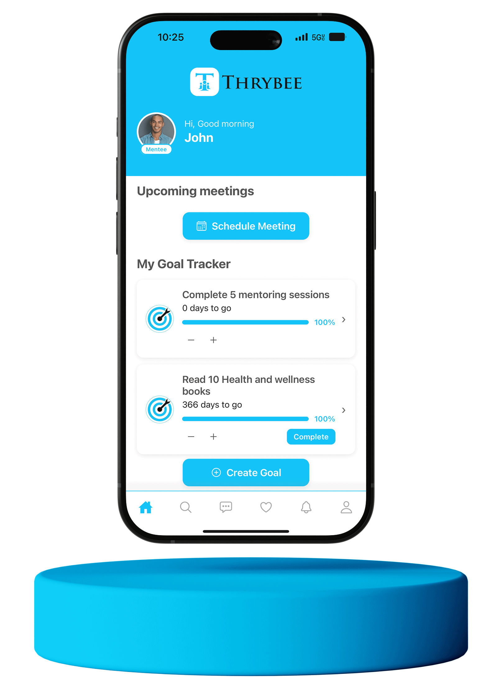 Thrybee app on iPhone